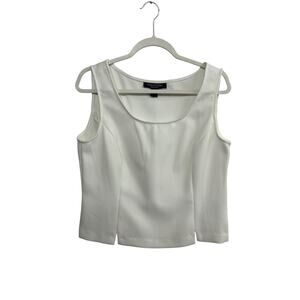 White Sleeveless Blouse 14 Minimalist Layering Tank Chic Workwear Basic